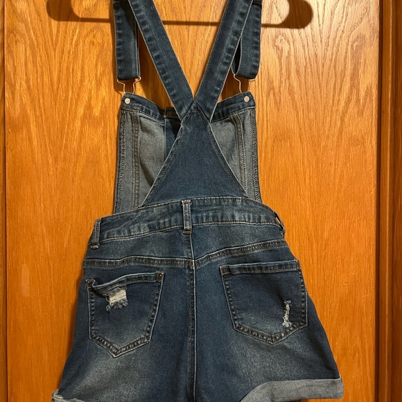 SHEIN Blue Denim Women's Overalls - Picture 2 of 2